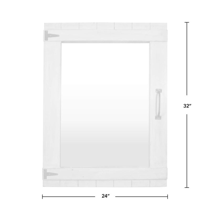 FirsTime & Co. Cottage Door Wall Mirror, 32"H x 24"W, Rustic White - Image 4